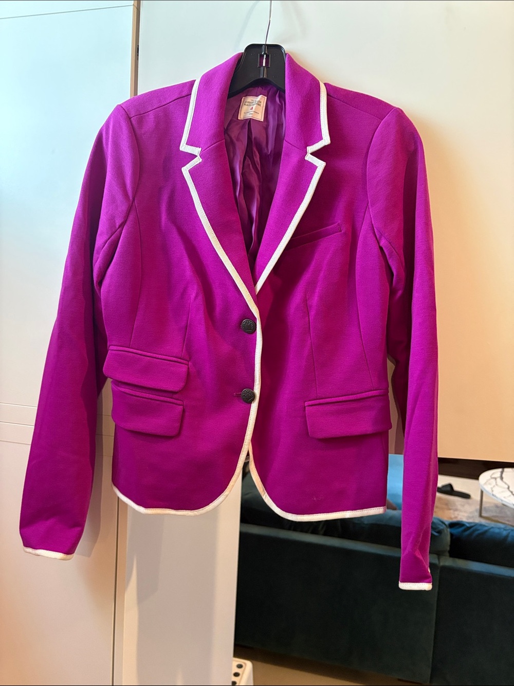 GAP Fuchsia Blazer with White Trim